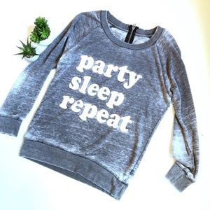 Freeze Gray Burn Out Graphic jersey sweatshirt